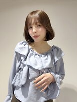 hyon myon/RISEbyREVO 綾瀬店【ヒョンミョン】&nbsp;ハッシュカット/デザインカラー/グレージュ[綾瀬駅/韓国ヘア]