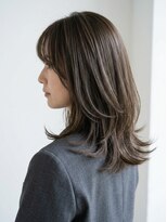 アントワープトーキョー(antwerp TOKYO)&nbsp;30代40代外ハネミディアムレイヤー髪質改善透明感カラー白髪染め