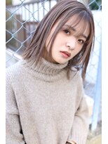 ラボ(Ravo)&nbsp;[Ravo]ラベンダーベージュの長めボブスタイル