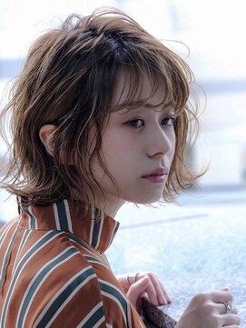 アヴァンス 広島本通店(AVANCE.) 外はねカールの女っぽシースルーボブ