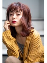 オースティン 門前仲町(AUSTIN)&nbsp;大人かわいい前髪セシルカットココアブラウンフリンジウェーブ