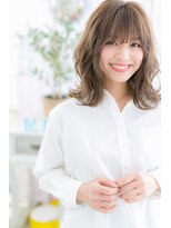 ミック 日暮里店(miq) プリカール×シースルーバングゆるふわくびれヘアa1