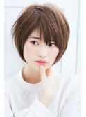 ペールベージュセクションカラーグラデーションカラー外ハネボブ