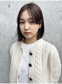 【GARDEN武田美奈】マロンベージュ+センター分けボブ