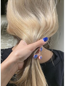 パプス ド コワフュール 甲南山手店(Pap's de coiffeur) ブリーチ×ミルクティーベージュ