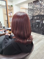 Fluffy semi-long x red copper 