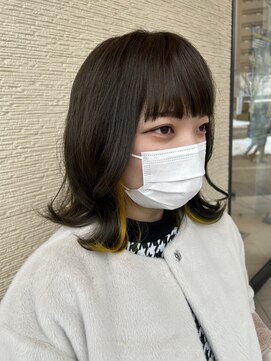 ジップ 浜田店(zip) 外ハネミディアム × 30代オシャレセミディ