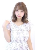 オリーブカラーハイライトカラー小顔セミウェットウェーブ