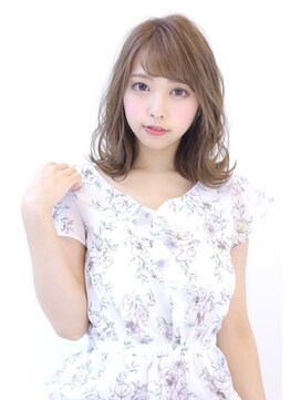 オーロ 緑地公園店(ORO) オリーブカラーハイライトカラー小顔セミウェットウェーブ