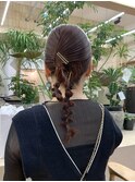 お呼ばれアレンジ 20代 30代 大人かわいい編みおろし