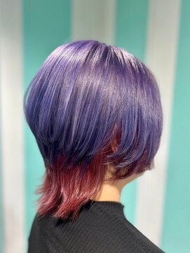 マティーナ ヘアー 池袋(Matina hair) 【ショートウルフ×パープル×ピンク】20代30代40代50代