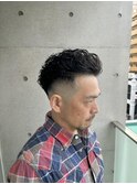 刈り上げ×パーマ