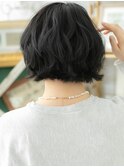 オン眉黒髪くせ毛風マッシュボブショートTb6大宮20代30代40代