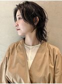 ムースで簡単セット × パーマで作る × ミディアムウルフ