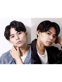 《眉カット》×《波巻きスパイラルパーマ》メンズの色気を上げるデザインをご提案＊[大宮/メンズサロン]