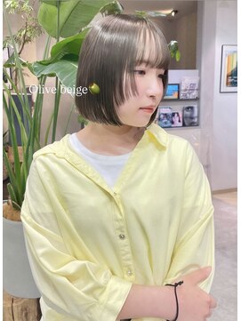 ザ パス 警固店(the path) オリーブベージュと酸性ストレート