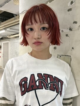 ロジ(loji) オレンジレッド×ボブレイヤー