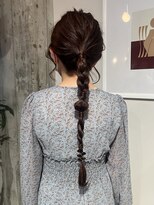 ヘアセット　ヘアアレンジ　お呼ばれヘア　カチモリ　丸の内