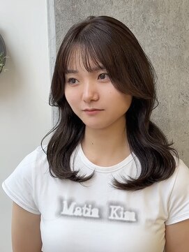 ミリ(mm) 韓国風フェミニン10代20代30代透明感カラー美髪くびれヘア