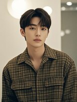 エイチ メンズ(H)&nbsp;テーパーフェードチャコールグレーハッシュカットシャギーカット