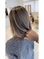 ブルー(BLUE)&nbsp;ミルクティーバレイヤージュ