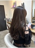 【ショコラグレージュ】×極上の艶感。大人の韓国風くびれロング