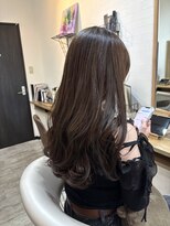 ヒコ(hico)&nbsp;【ショコラグレージュ】×極上の艶感。大人の韓国風くびれロング