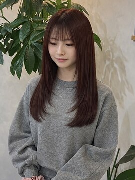 ルーチェ(Lu-che) 髪質改善×暗めローズブラウンカラー×顔周りレイヤー