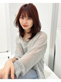 20代30代40代/ワンホンヘア/レイヤーカット/ピンクブラウン