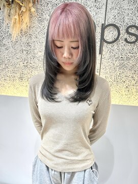 オプス 大名店(Ops) ◆10代20代から人気×ルーツカラー×ピンクベージュ×レイヤー