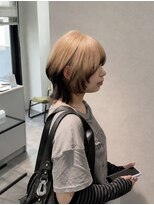 エル オオサカ 心斎橋店(L. OSAKA)&nbsp;ニュアンスウルフボブウルフ裾カラーエンドカラー