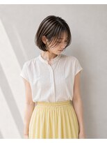 ブレンドバイハピネス(Blend by happiness)&nbsp;ナチュラルショート×白髪ぼかしカラー×ハイライト