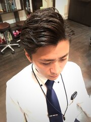 #直毛 #サイドパート#オールバック#コテパーマ#hommehair2nd櫻井