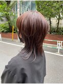 20代30代大人女子髪型 艶髪ココアブラウン 前髪エクステ