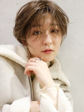 アルバム 渋谷パルコ(ALBUM) ニュアンスショートバング_オリーブカラー_46906