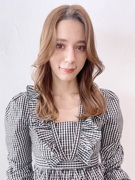 アイティーバイアルバム 藤沢店(IT by ALBUM) ブラウン艶ロング_くびれヘアビタミンカラーメルティカラー_8906