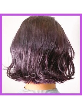 ワット 原宿店(W) 【W-ワット-原宿店】大人可愛いゆるふわパープルボブ