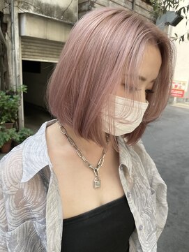 ヘアカロン 熊本本店(Hair CALON) ダブルカラーケアブリーチインナーカラーハイライトベージュ韓国
