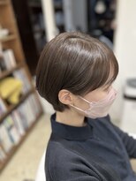 ヘアーデェカラー(hair de KOLOR) 大人可愛いマッシュショート×透明感オリーブベージュ