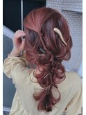 ニュアンス 編みおろし お呼ばれ【アレンジ ヘアセット 立川】