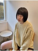 ワイドバング顔まわりレイヤーショートボブ