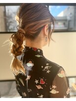 アネラヘアー(Anela hair)&nbsp;大人可愛い　お呼ばれポニーテールarrange