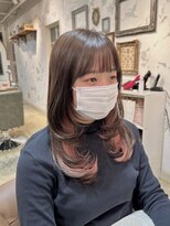 サンバイセライロ 千葉(SAN. by celilo)&nbsp;レイヤーカット/インナーカラー/ベビーピンク