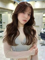 サイン 渋谷(SIGN)&nbsp;美髪エアリーロングピンクブラウン切りっぱなしボブ