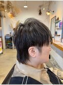 ツーブロックマッシュショートウルフ
