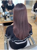 ピンクラベンダー 春暖色ツヤ髪 ロングレイヤー 横浜★