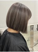 ボブハイライトバレイヤージュカラー