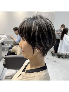 ネイロ 北千住(NeiRo) 小顔ショートボブカラー大人ショートボブひし形ショートカット