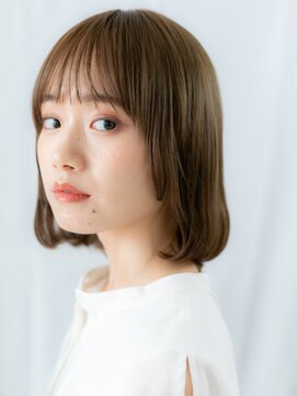 カバーヘア ブリス 志木南口駅前店(COVER HAIR bliss) マロンベージュひし形ワンカールボブディ//志木10代20代30代