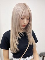 ピープスアンドスー 表参道 渋谷(Peeps&Suu.) ぱつんとレイヤー ハイトーン レイヤーカット 渋谷 表参道